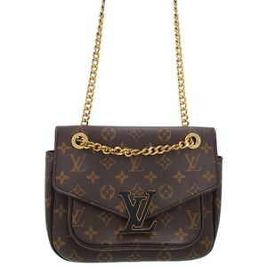 Louis Vuitton Monogram Leather Brown Passy Chain Shoulder Bag